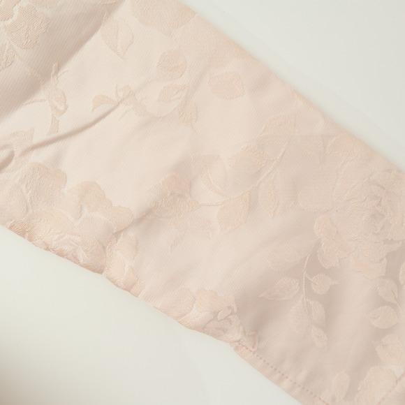 Lulus Pink Floral Jacquard Puff Sleeve Square Neck Tie Back Mini Dress NWT - Picture 5 of 11